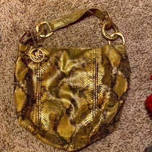 Michael Kors snakeskin handbag